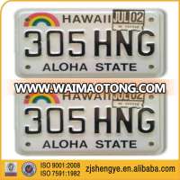 American high security number licence plate